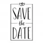 Preview: holzstempel text Save the Date butterer
