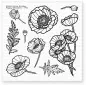 Preview: F115poppyblossoms picket fence studios clearstamps