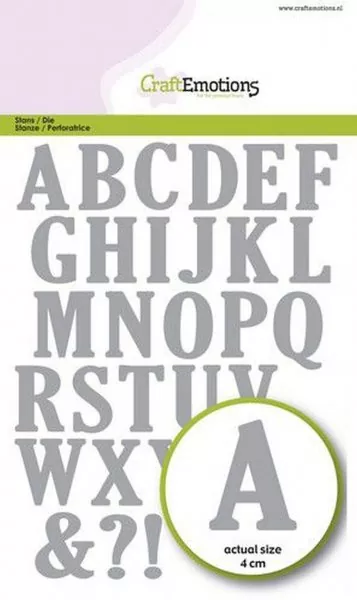 craftemotions Stanzen Uppercase Alphabet Serif