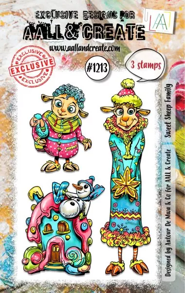 aall create clear stamp Sweet Sheep Family