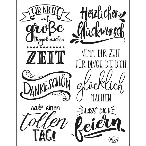 Lettering Deutsch Viva Decor stempel