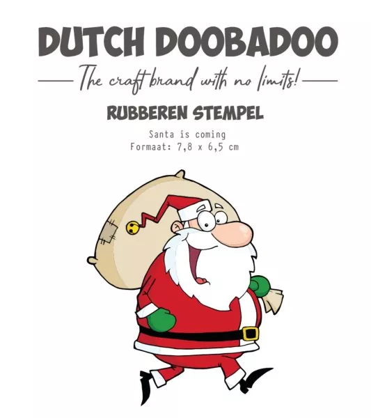 Santa Is Coming Dutch Doobadoo Gummistempel