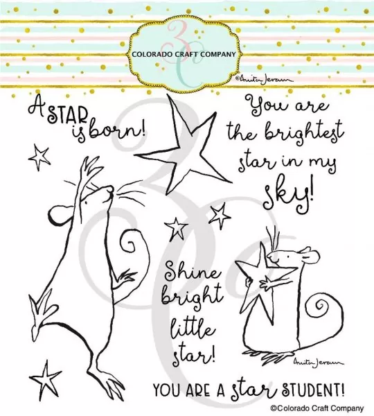 Star is Born Clear Stamps Stempel Colorado Craft Company by Anita Jeram
