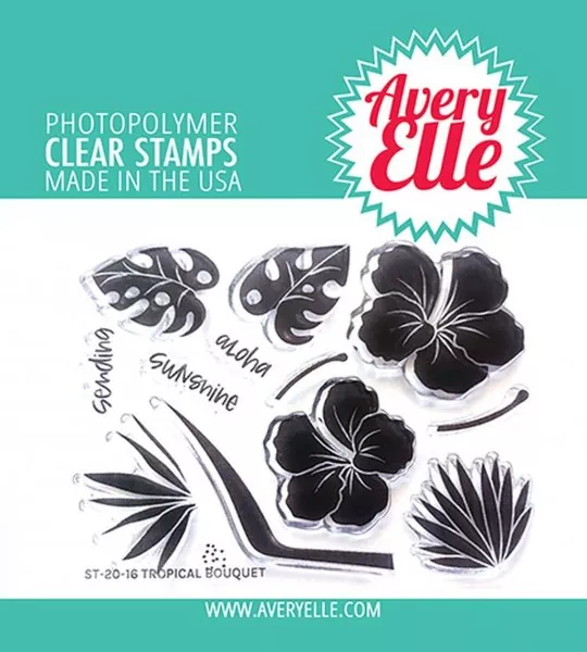 Avery ElleST2016TropicalBouquet Clear Stamps