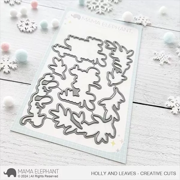 Holly and Leaves Stanzen Creative Cuts Mama Elephant