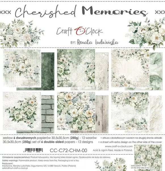 Craft O'Clock Cherished Memories 12"x12" inch Paper Set