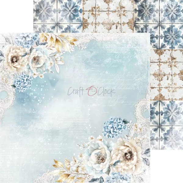 Craft O'Clock Something Blue 12"x12" inch Paper Set 4