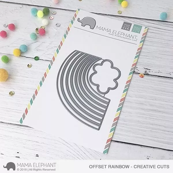 CC OFFSET RAINBOW die stanzen Mama Elephant