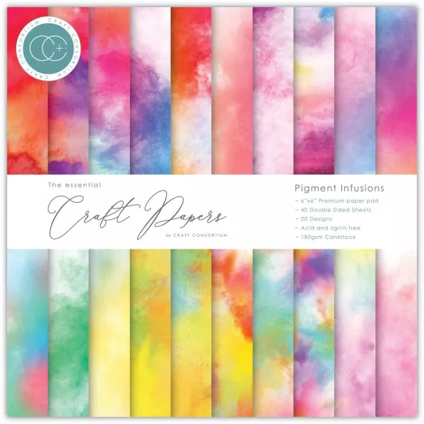 Craft Consortium - Pigment Infusions 6"x6" inch paper pad