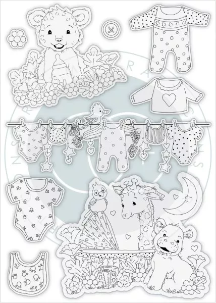 Craft Consortium Little Ones Clothes clear stamp stempel 1