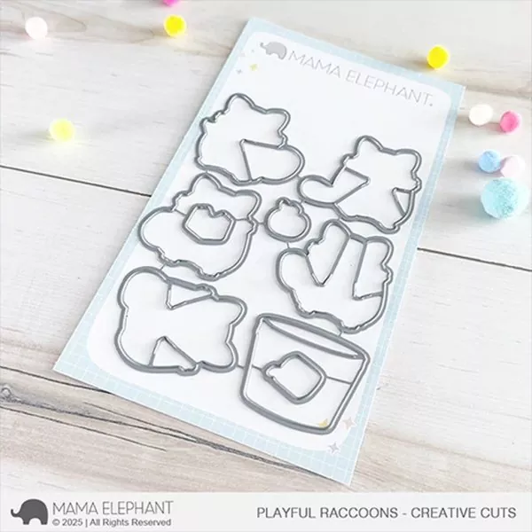 Playful Raccoons Stanzen Creative Cuts Mama Elephant