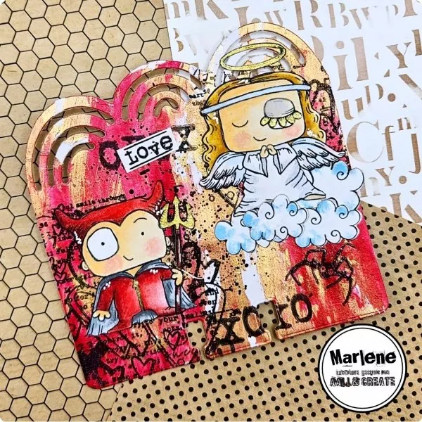 aall create clear stamp Angel and Devil 3