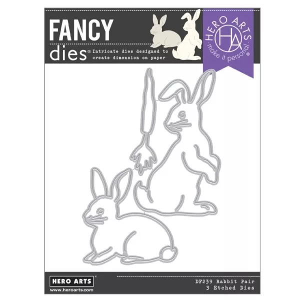 Rabbit Pair fancy die hero arts