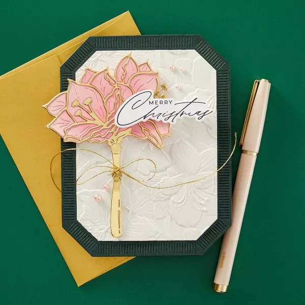 Amaryllis Garden Embossing Folder Spellbinders 4