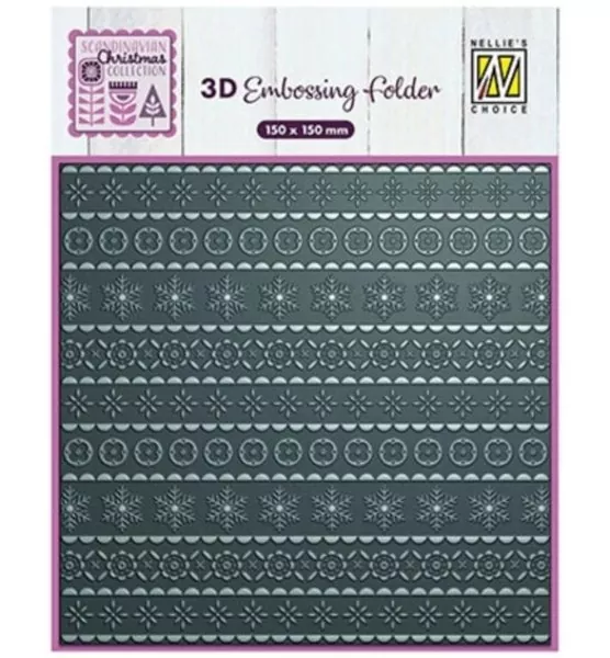 Scandinavian Christmas 3D Embossing Folder von Nellie's Choice