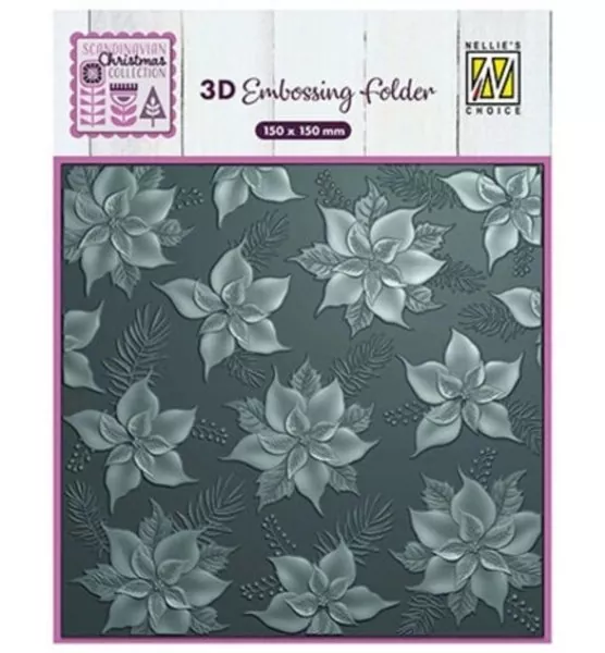 Poinsettia 3D Embossing Folder von Nellie's Choice