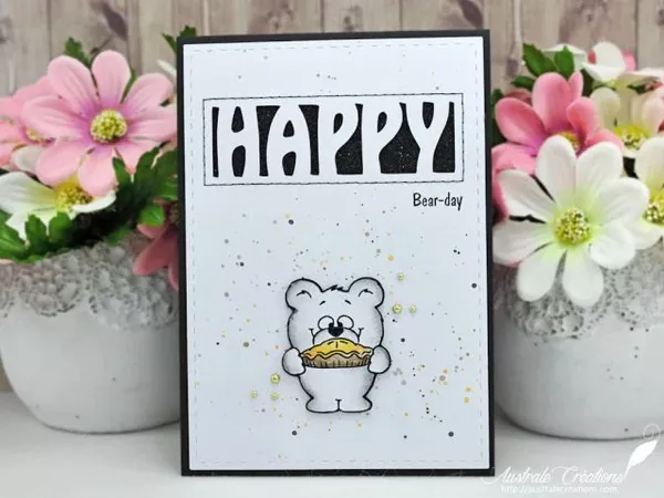 gerda steiner designs clear stamps more than pie with cute bear and pie 1