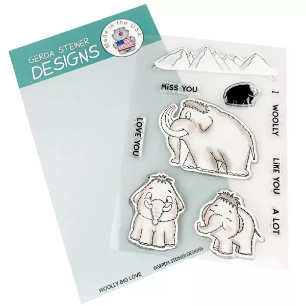 Woolly Big Love Mammoth clearstamps Gerda Steiner Designs