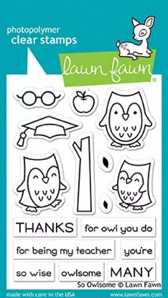 LF1757 SoOwlsome ClearStamps Stempel Lawn Fawn