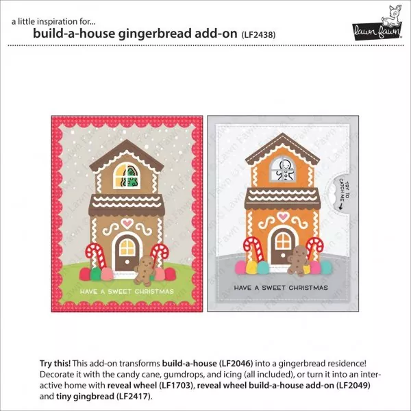 LF2438 Build A House Gingerbread Add On Stanzen Lawn Fawn 1