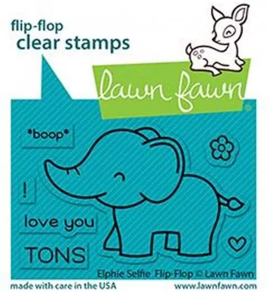 Elphie Selfie Flip-Flop Stempel Lawn Fawn