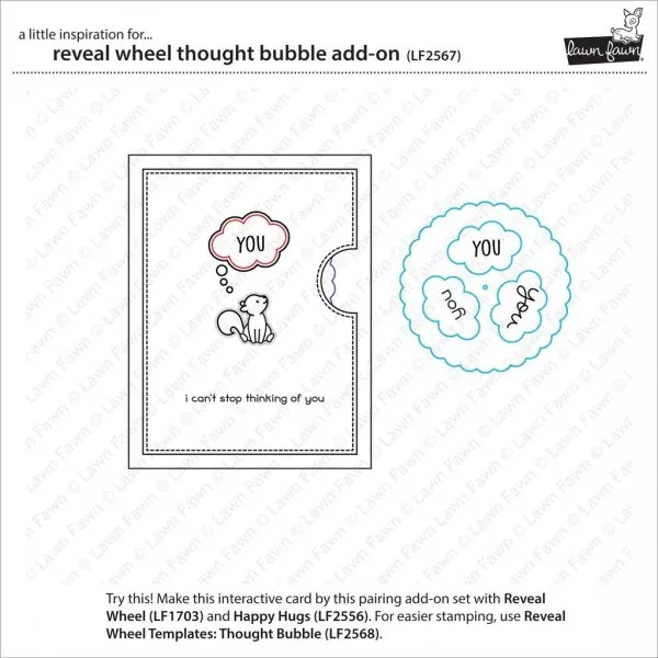 Schablone Reveal Wheel Templates : Thought Bubble Lawn Fawn
