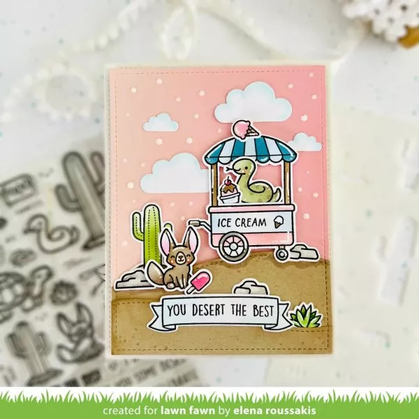 Treat Cart Coloring Stencils Schablonen Lawn Fawn 2