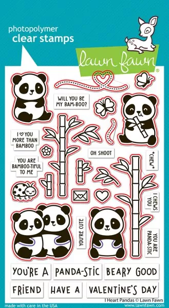 I Heart Pandas Stanzen Lawn Fawn 1