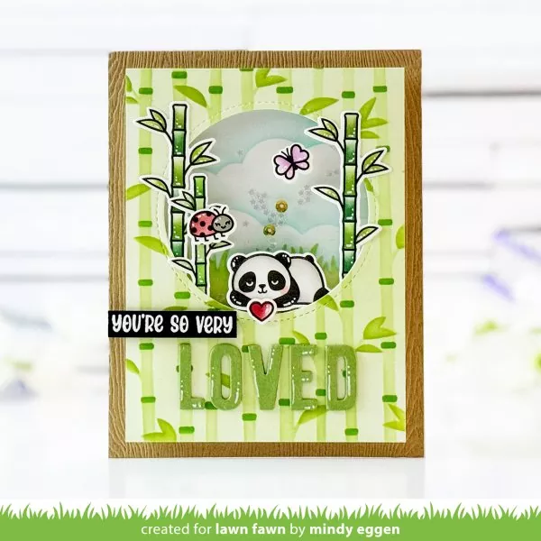 I Heart Pandas Add-On Coloring Stencils Schablonen Lawn Fawn 3