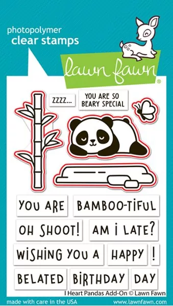 I Heart Pandas Add-On Stanzen Lawn Fawn 1