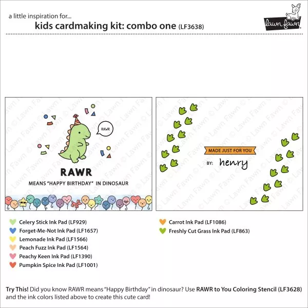Combo One Kid's Cardmaking Kit Lawn Fawn 1