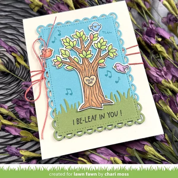 Heart Tree Coloring Stencils Schablonen Lawn Fawn 3