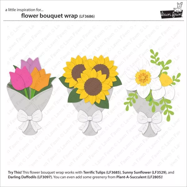 Flower Bouquet Wrap Stanzen Lawn Fawn 1