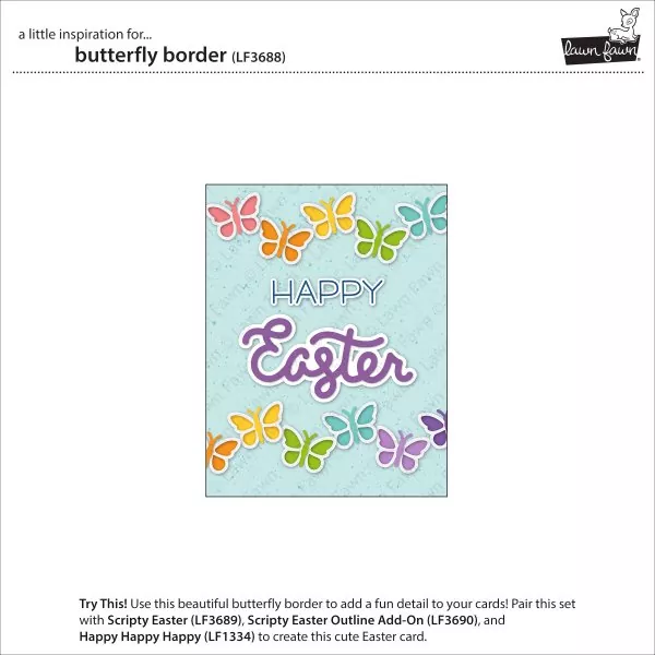 Butterfly Border Stanzen Lawn Fawn 1