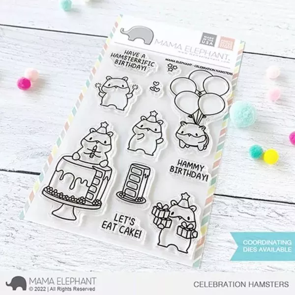 Celebration Hamsters Mama Elephant Stamp & Die Bundle