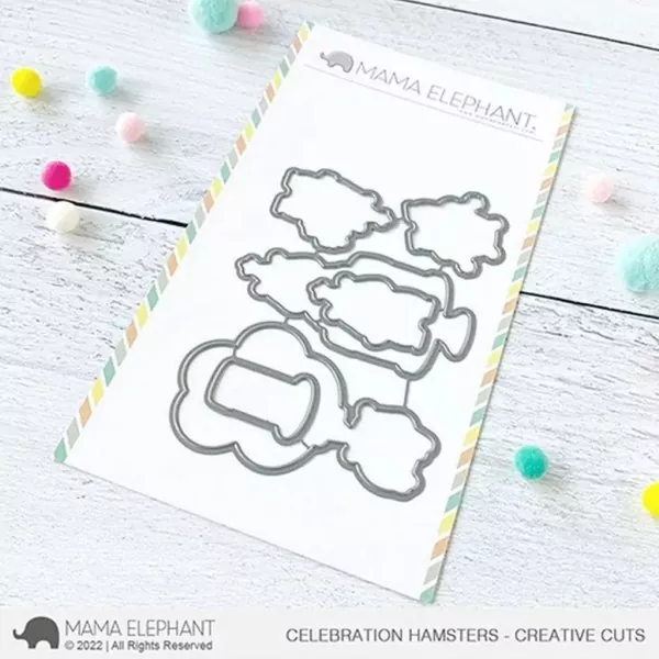 Celebration Hamsters Mama Elephant Stamp & Die Bundle 1