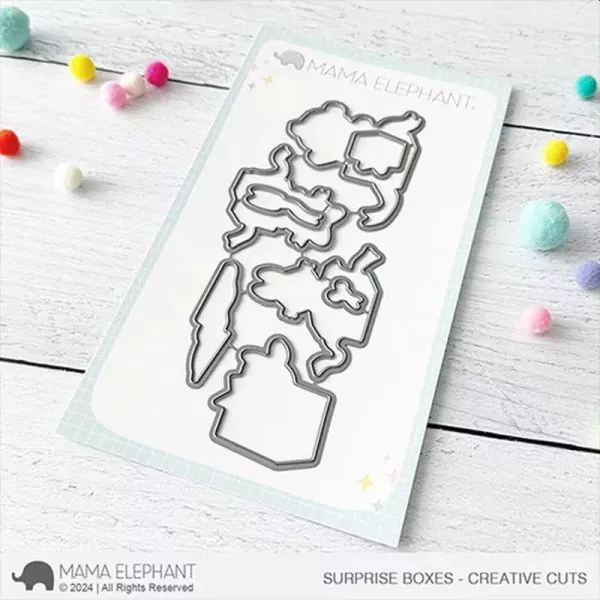 Surprise Boxes Mama Elephant Stamp & Die Bundle 1