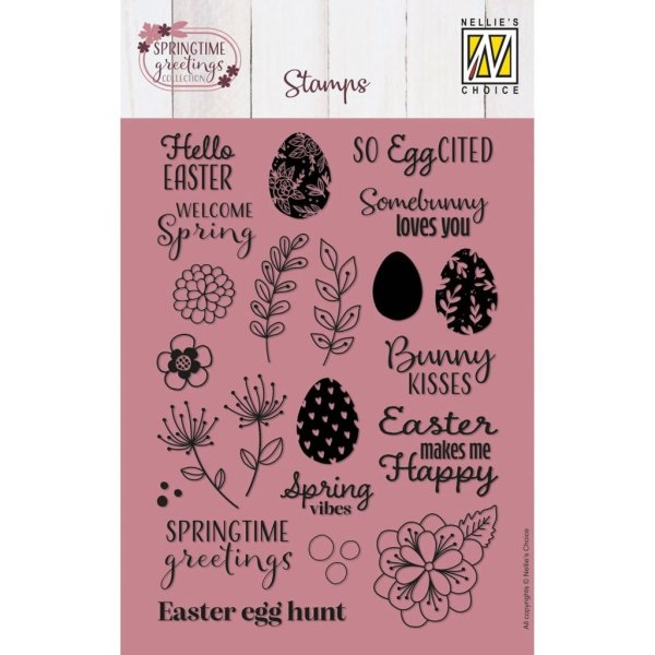 nellie's choice clear stamp Springtime Greetings