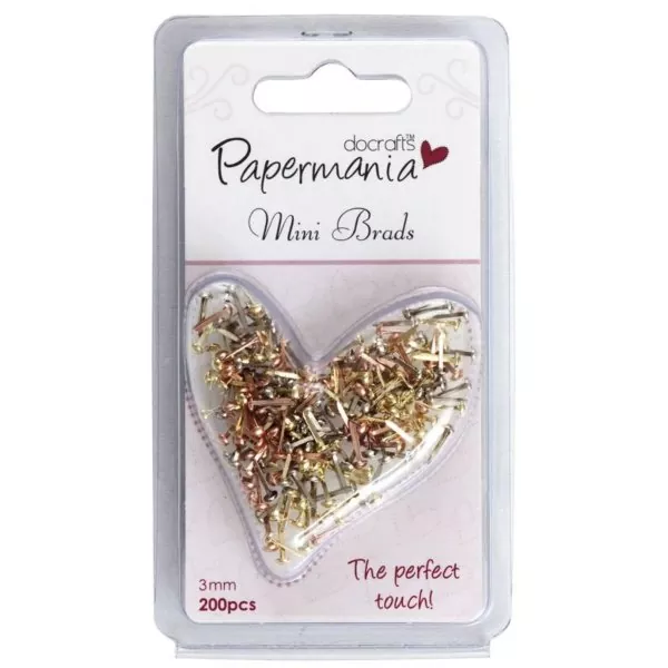 Mini Brads Metallics Papermania Docrafts