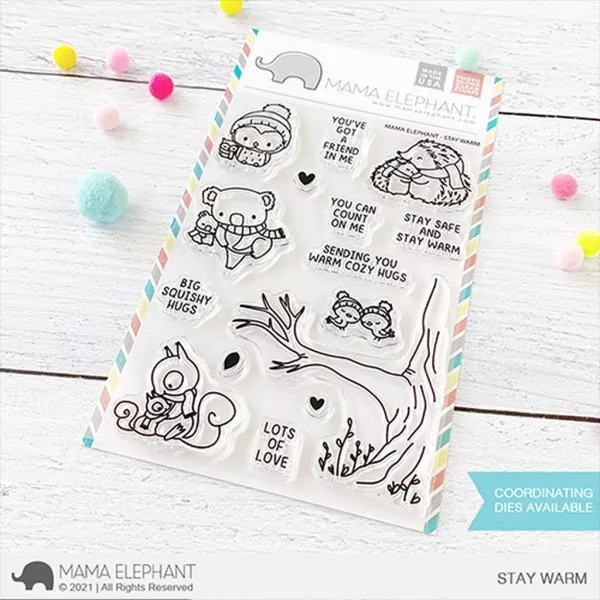 Stay Warm Clear Stamps Stempel Mama Elephant
