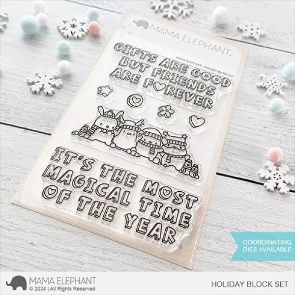 Holiday Block Set Clear Stamps Stempel Mama Elephant