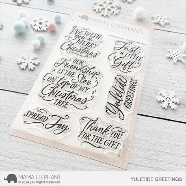 Yuletide Greetings Clear Stamps Stempel Mama Elephant