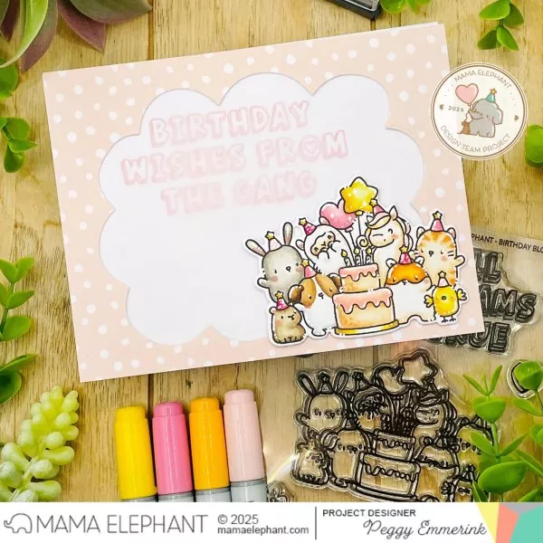 Birthday Block Set Clear Stamps Stempel Mama Elephant 1