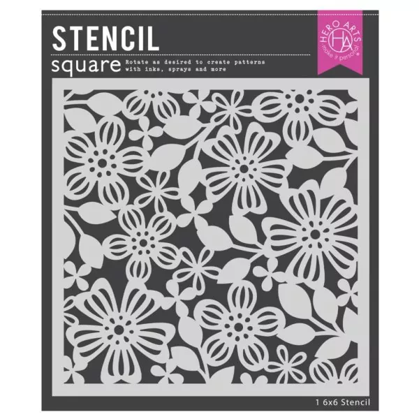 Spring Floral stencil hero arts