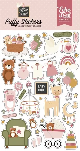 echo park Special Delivery Baby Girl puffy stickers bag202066 Kopie