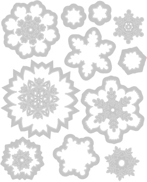 White Christmas #2 framelits Sizzix 1