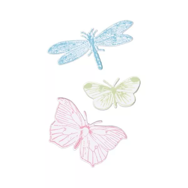 Engraved Wings Sizzix & 49 and Market Framelits Stanzen & Stempel