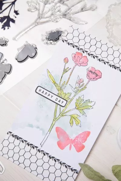 Painted Pencil Botanical Sizzix & 49 and Market Framelits Stanzen & Stempel 3