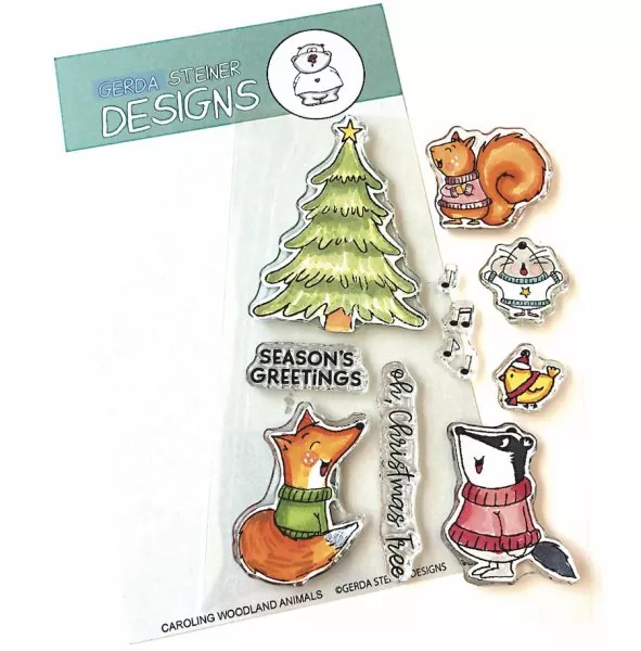 Caroling Woodland Animals BUNDLE Stempel + Stanzen Gerda Steiner Designs