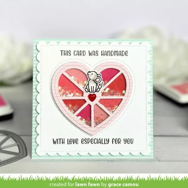 Stitched Happy Heart Geo Frame Stanzen Lawn Fawn 3